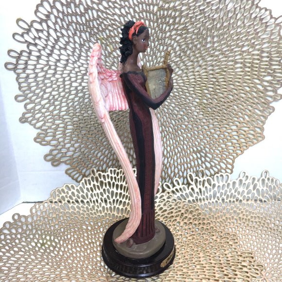 Meerchi African American Angel Playing Harp VTG - Picture 8 of 14